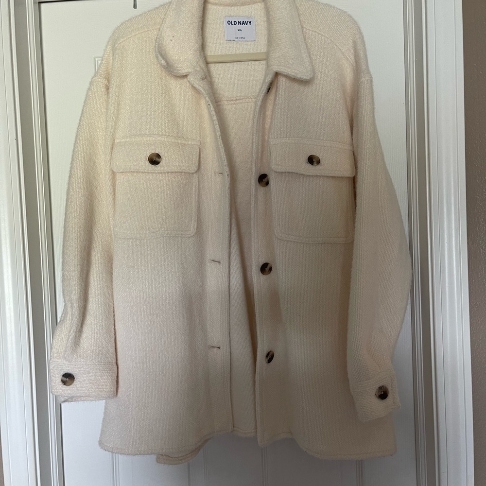 Old Navy Cream Teddy Jacket